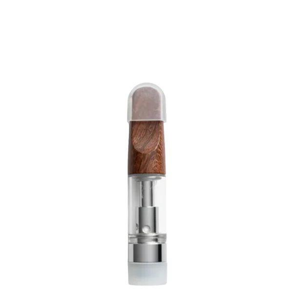 0.5mL 510 Screw Top Wood Tip Silver Vape Cartridge
