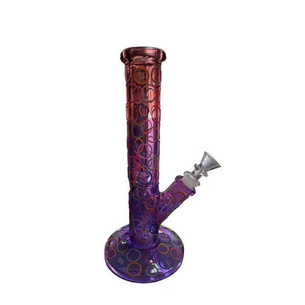 10" Multi Color Circle Water Pipe - Image 2