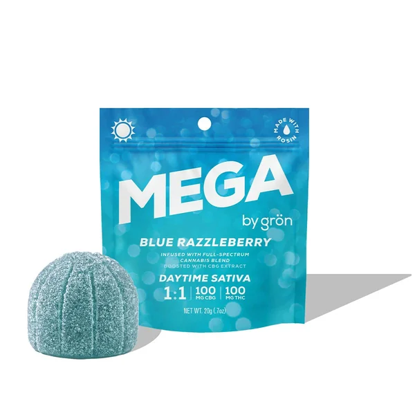 1:1 Blue Razzleberry Mega Pearl - CBG/THC