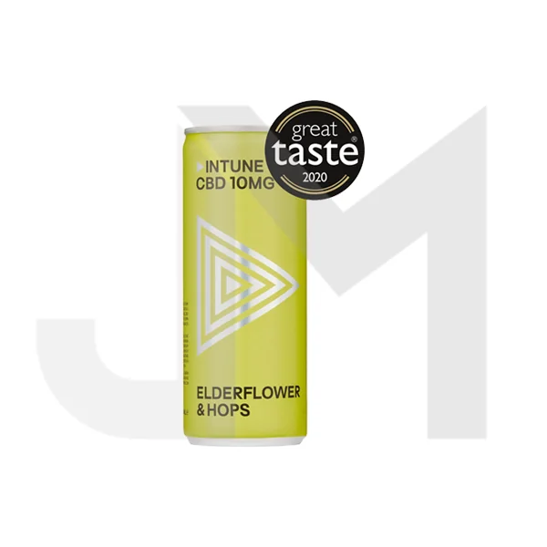 12 x Intune Elderflower & Hops 10mg CBD Drinks - 250ml