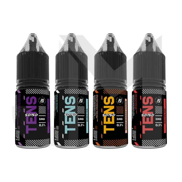 12mg Tens 50/50 10ml (50VG/50PG) - (Full Box) Pack Of 10