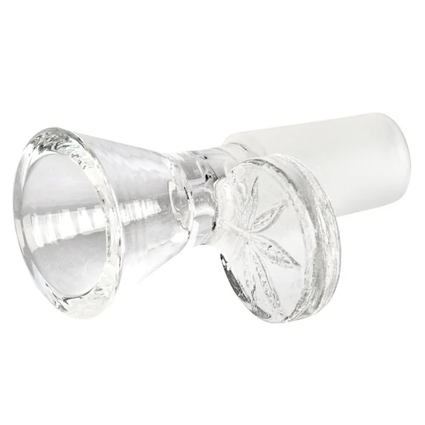 14mm Male Red Eye Glass Cone Pull-Out w/ Leaf Handle Bowl - Image 3