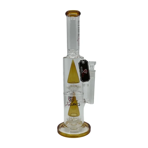 17" Chill Glass Water Pipe with Stacked Cone Perc - Image 3