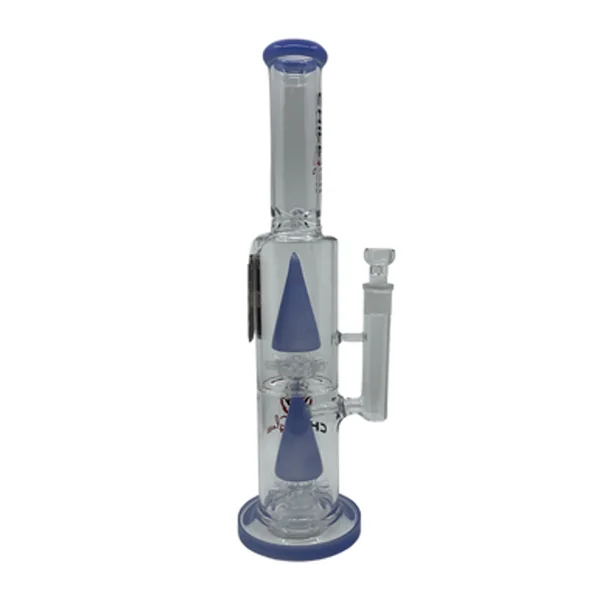17" Chill Glass Water Pipe with Stacked Cone Perc - Image 4