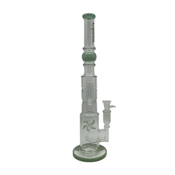 17" Clover Glass Water with Bubble Design and Spinning Wheel