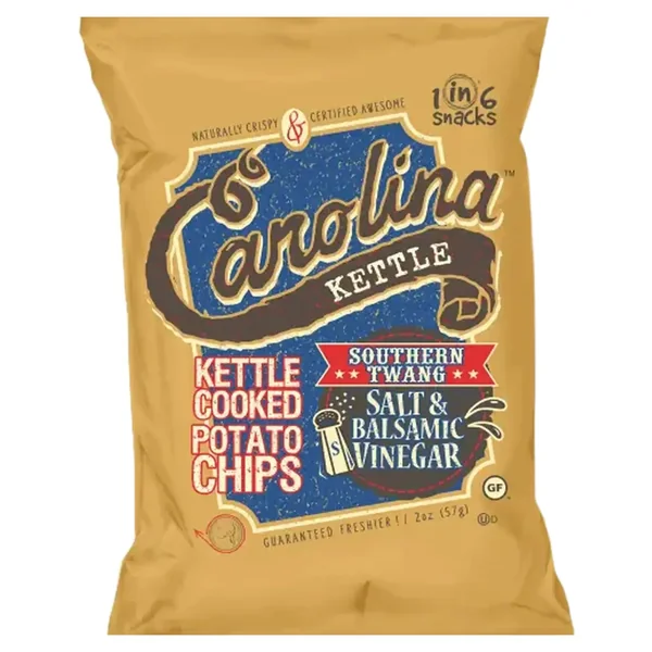 1 in 6 Snacks Carolina Kettle Southern Twang Salt and Balsamic Vinegar Chips