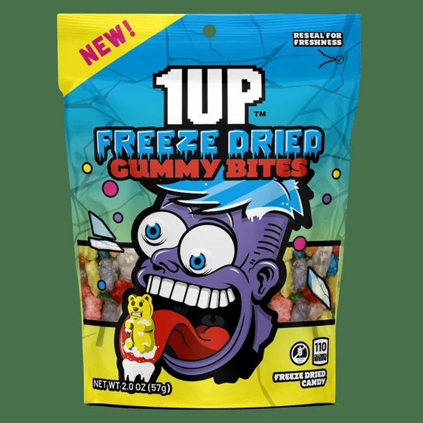 1UP Freeze Dried Gummy Bites (Rock'n Rainbow) 57g