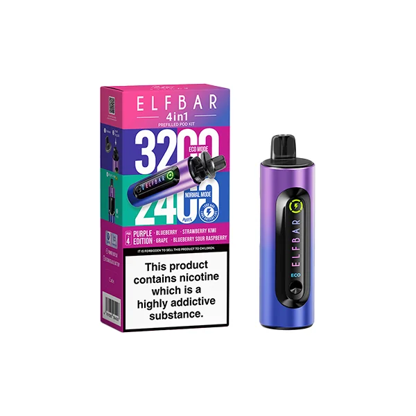 20mg Elf Bar 4 in 1 Pod Vape Kit 3200 Puffs - Image 13