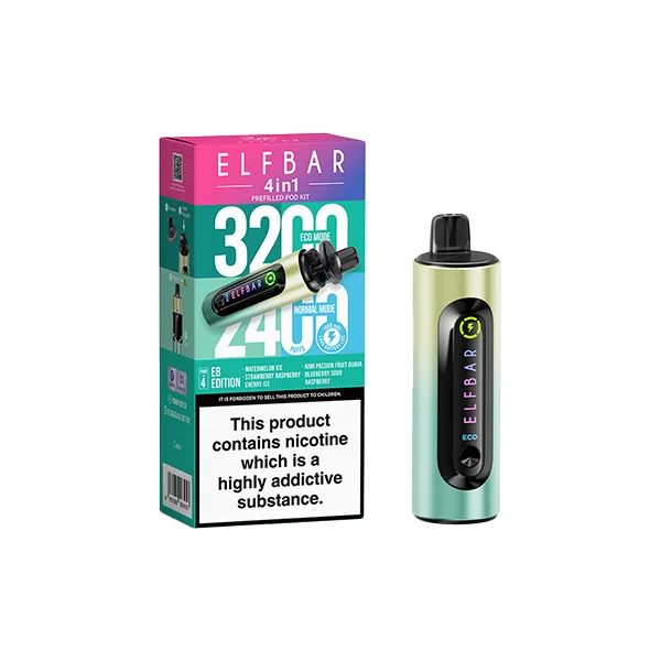 20mg Elf Bar 4 in 1 Pod Vape Kit 3200 Puffs - Image 14
