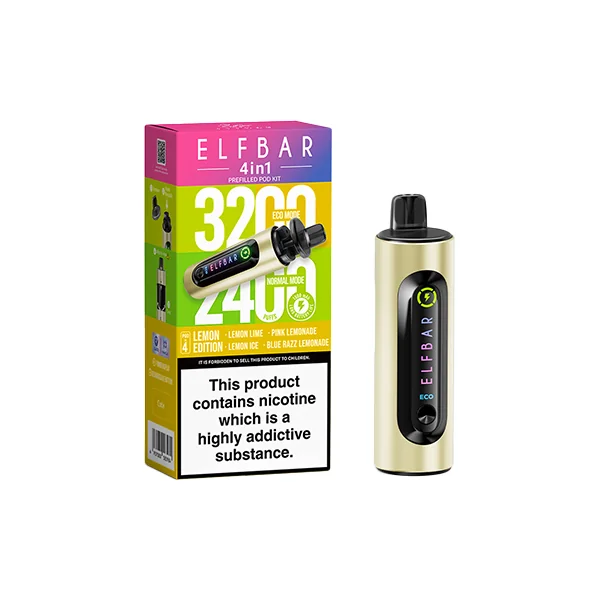 20mg Elf Bar 4 in 1 Pod Vape Kit 3200 Puffs - Image 5
