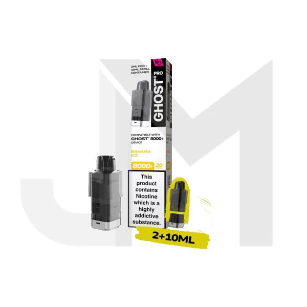 20mg Ghost Pro 8000+ By Vapes Bars Prefilled Pods - Image 2