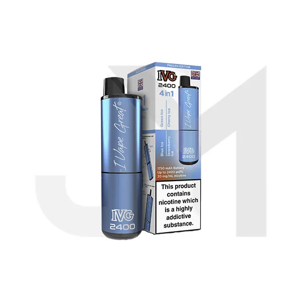 20mg IVG 2400 4 in 1 Multi Edition Rechargeable Pod Vape Kit 2400 Puffs - Image 23