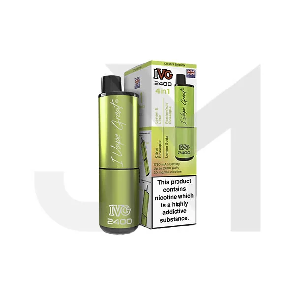 20mg IVG 2400 4 in 1 Multi Edition Rechargeable Pod Vape Kit 2400 Puffs - Image 30