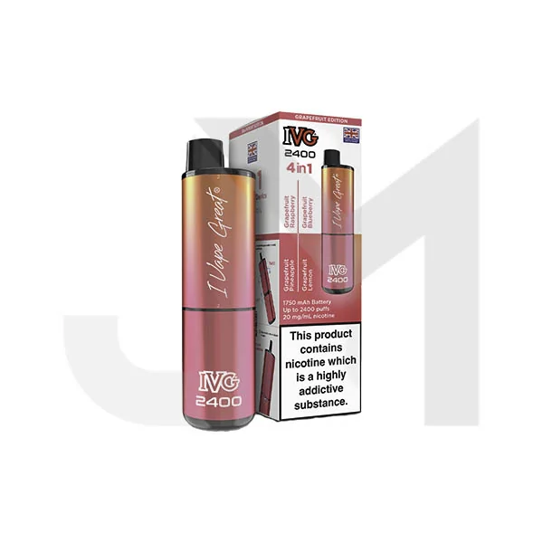 20mg IVG 2400 4 in 1 Multi Edition Rechargeable Pod Vape Kit 2400 Puffs - Image 5