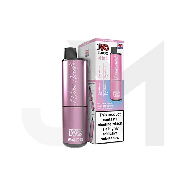 20mg IVG 2400 4 in 1 Pod Rechargeable Vape Kit 2400 Puffs - Image 4