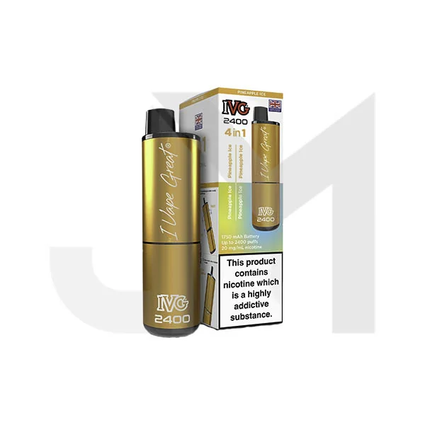 20mg IVG 2400 4 in 1 Pod Rechargeable Vape Kit 2400 Puffs - Image 8