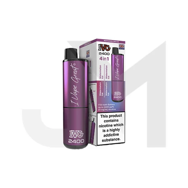 20mg IVG 2400 4 in 1 Pod Rechargeable Vape Kit 2400 Puffs - Image 9