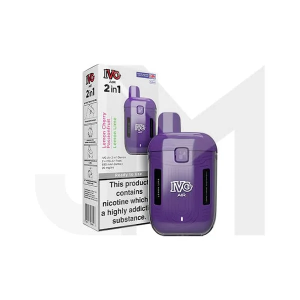20mg IVG Air 2 in 1 Disposable Rechargeable Pod Vape Kit 1200 Puffs - Image 3