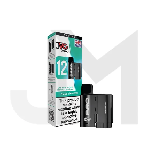 20mg IVG Pro 12 Refill Pod Pack 10000 Puffs - Image 3