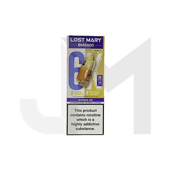 20mg LOST MARY BM6000 Refillable Pod Kit - 6000 Puffs - Image 45