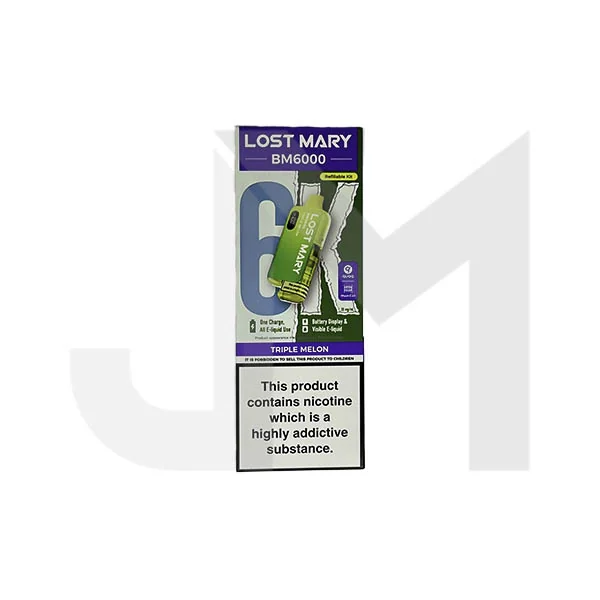 20mg LOST MARY BM6000 Refillable Pod Kit - 6000 Puffs - Image 46