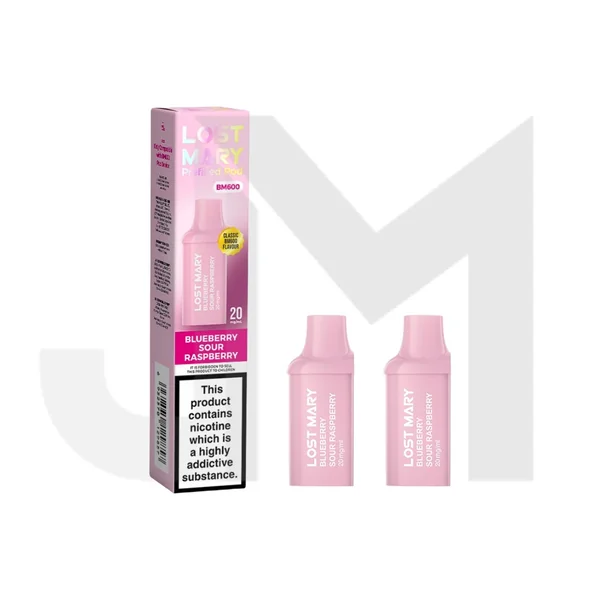 20mg Lost Mary BM600 Prefilled Replacement Pods 1200 Puffs - 2 Pcs - Image 2