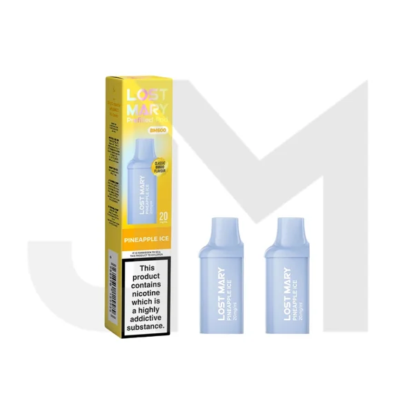 20mg Lost Mary BM600 Prefilled Replacement Pods 1200 Puffs - 2 Pcs - Image 4
