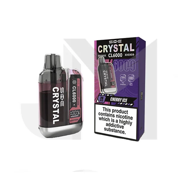 20mg SKE Crystal CL6000 Disposable Rechargeable Vape Kit 6000 Puffs - Image 5