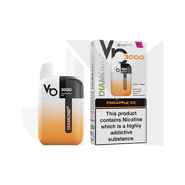 20mg Vapes Bar Diamond 3000 Pod Vape Kit 3000 Puffs - Image 5