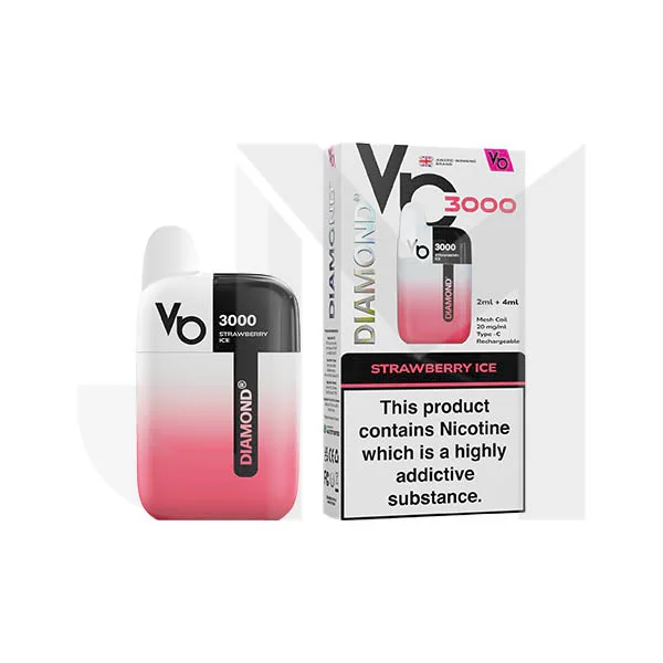 20mg Vapes Bar Diamond 3000 Pod Vape Kit 3000 Puffs - Image 7