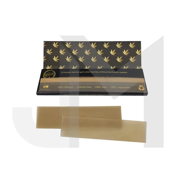 33 Alien Puff Black & Gold Super King Size Unbleached Brown Rolling Papers ( HP2104AP ) - Image 2