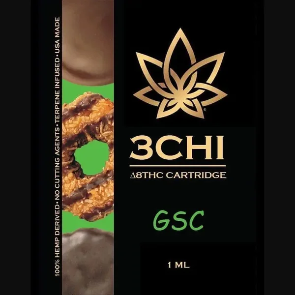 3Chi Delta 8 THC Vape Cartridge with Botanical Derived Terpenes - GSC