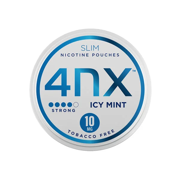 4NX 10mg Icy Mint Slim Nicotine Pouches - 20 Pack Refreshing Chill