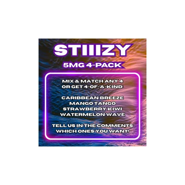 4-Pack - Stiiizy THC Seltzers / Sodas - 5mg