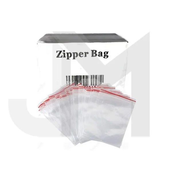5 x Zipper Branded 70mm x 70mm Clear Baggies