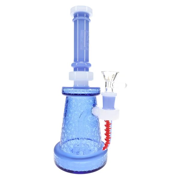 6B Glass Frosted Star Water Pipe – 9½″ – Assorted Colors