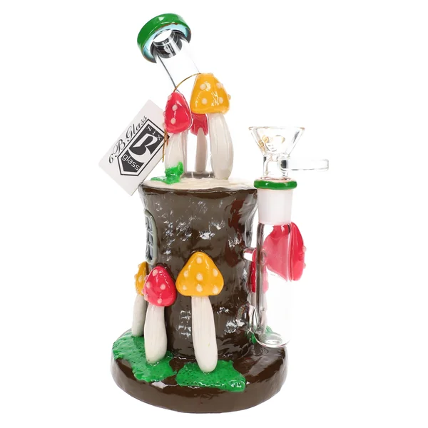 6B Glass Mushroom Water Pipe – 8″ – Assorted Colors