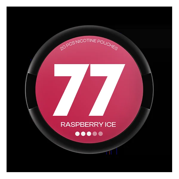 77 Raspberry Ice Nicotine Pouches – 10mg (5 Pack)