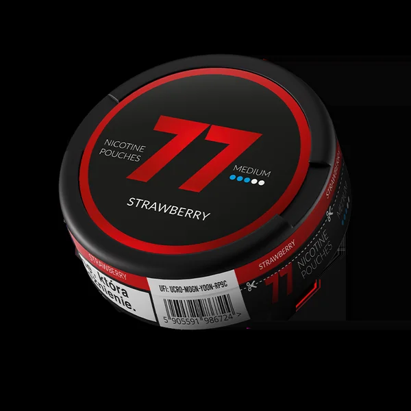 77 Strawberry Nicotine Pouches – 10mg (5 Pack)