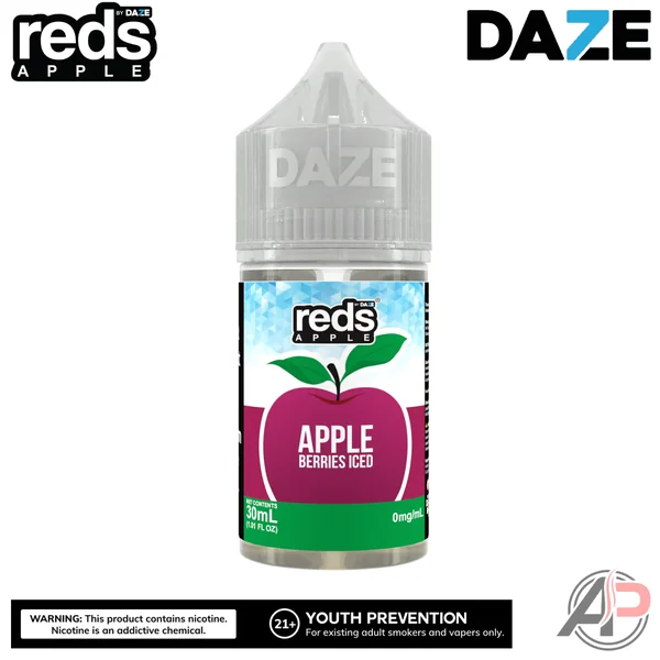 7 Daze Reds Apple Berries Iced E-Liquid 100mL - Image 2