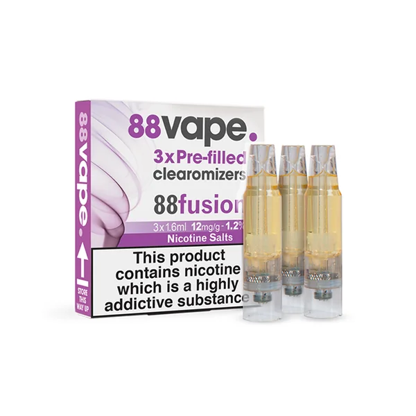 88Fusion Pre-Filled Clearomizers (x3)