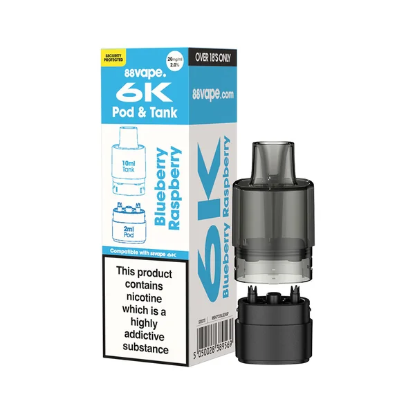 88Vape 6K Blueberry Raspberry Refill Pack