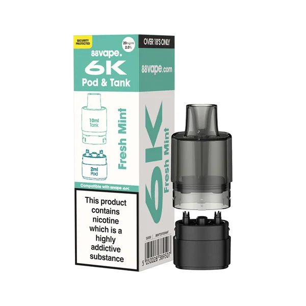 88Vape 6K Fresh Mint Refill Pack