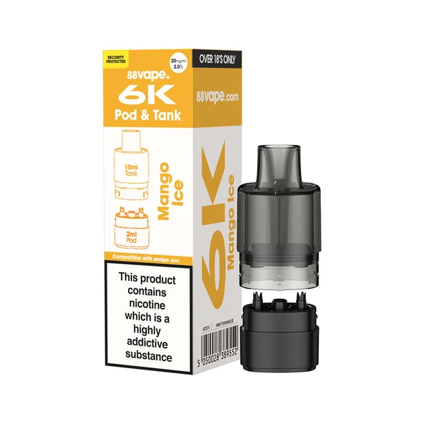 88Vape 6K Mango Ice Refill Pack