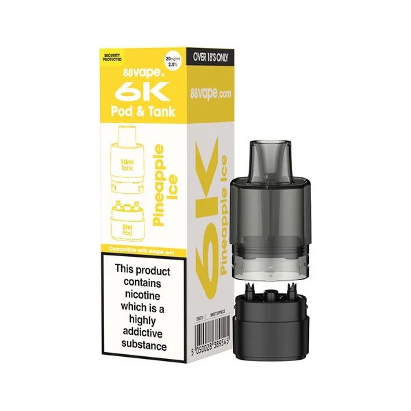 88Vape 6K Pineapple Ice Refill Pack