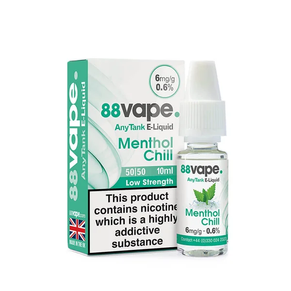 88Vape Any Tank Menthol Chill 10ml E-Liquid - Image 4