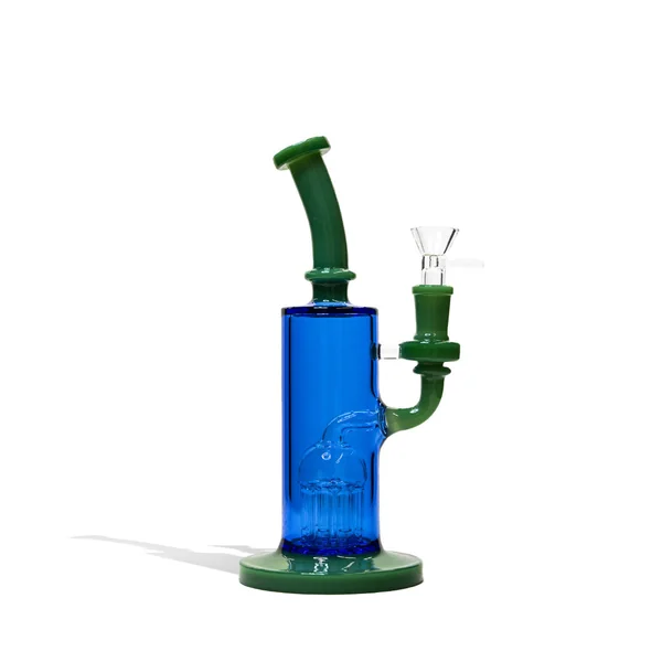 9 inch Dual Colored Water Pipe with 8 Arm Tree Perc