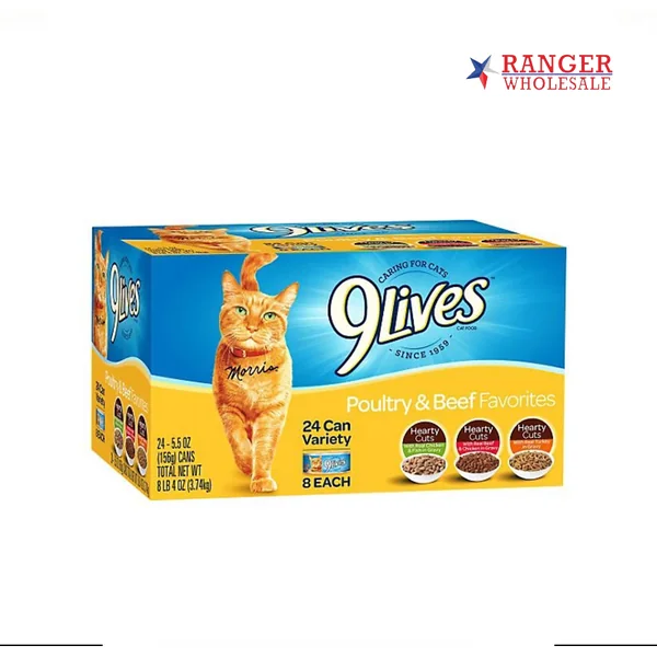 9 LIVES CAN FOOD 24CT