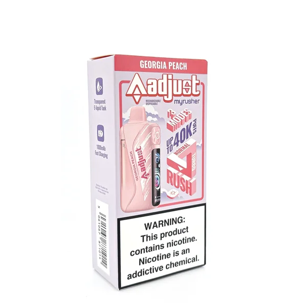 ADJUST MYRUSHER DISPOSABLE / GEORGIA PEACH / 50MG / 20ML / 40K PUFFS