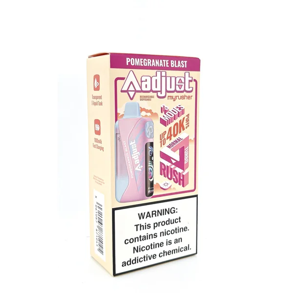 ADJUST MYRUSHER DISPOSABLE / POMEGRANATE BLAST / 50MG / 20ML / 40K PUFFS